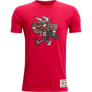 Playera Under Armour Niño Project Rock SMS SS RED - 600