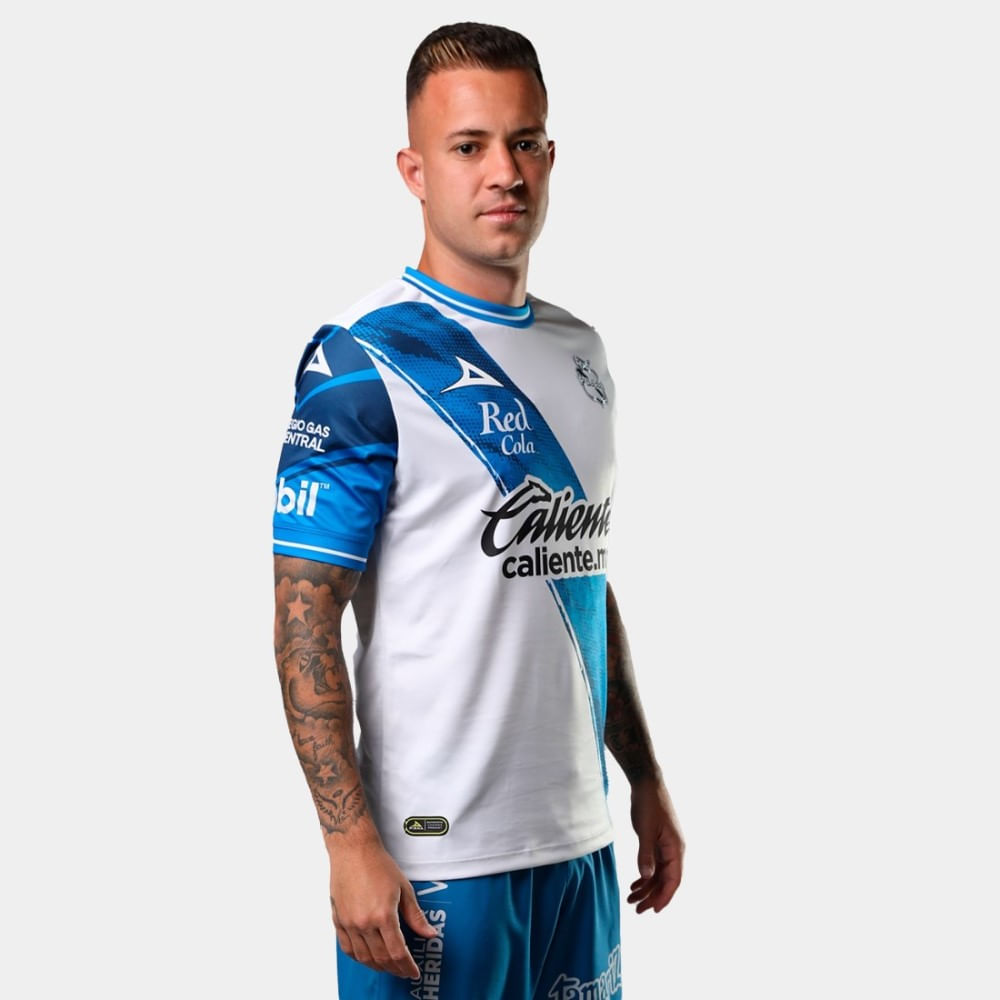 Jersey Pirma Hombre Local Club Puebla Azul Blanco