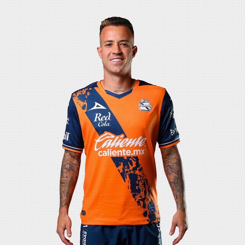 Jersey Pirma Hombre Visita Club Puebla 22-23 Azul Naranja